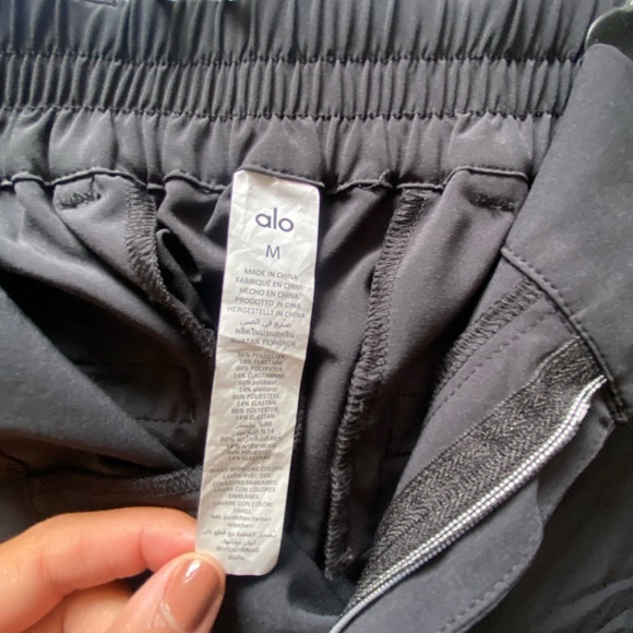 ALO Black High-Waist Pursuit Trousers - Picture 6 of 8